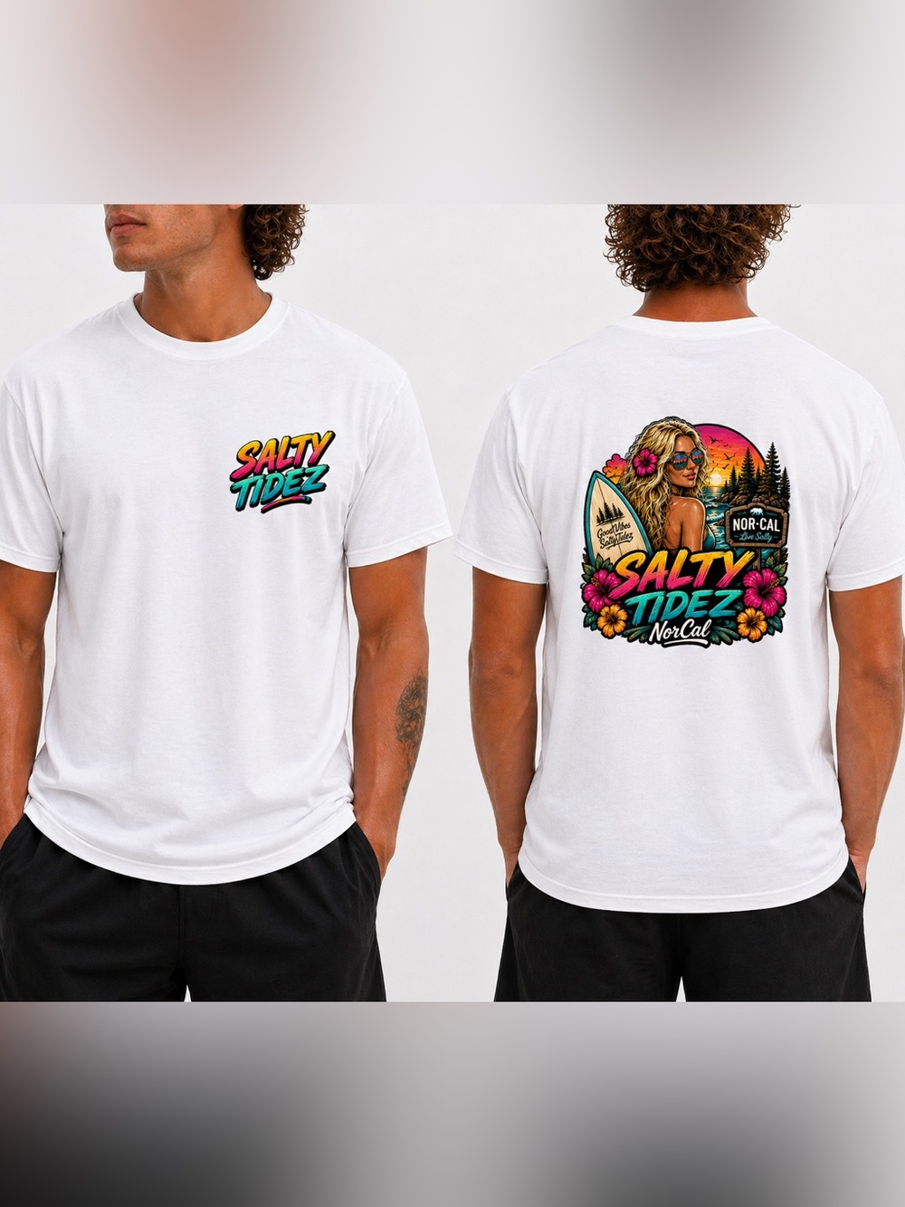 NorCal Salty Tidez Blonde Graphic Tee